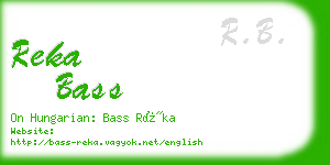 reka bass business card